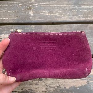 Coach Suede leather wristlet